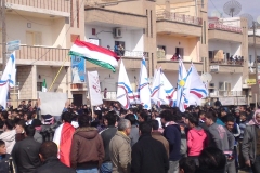 Demonstrationen i Staden Kamishly den 16 mars 2012